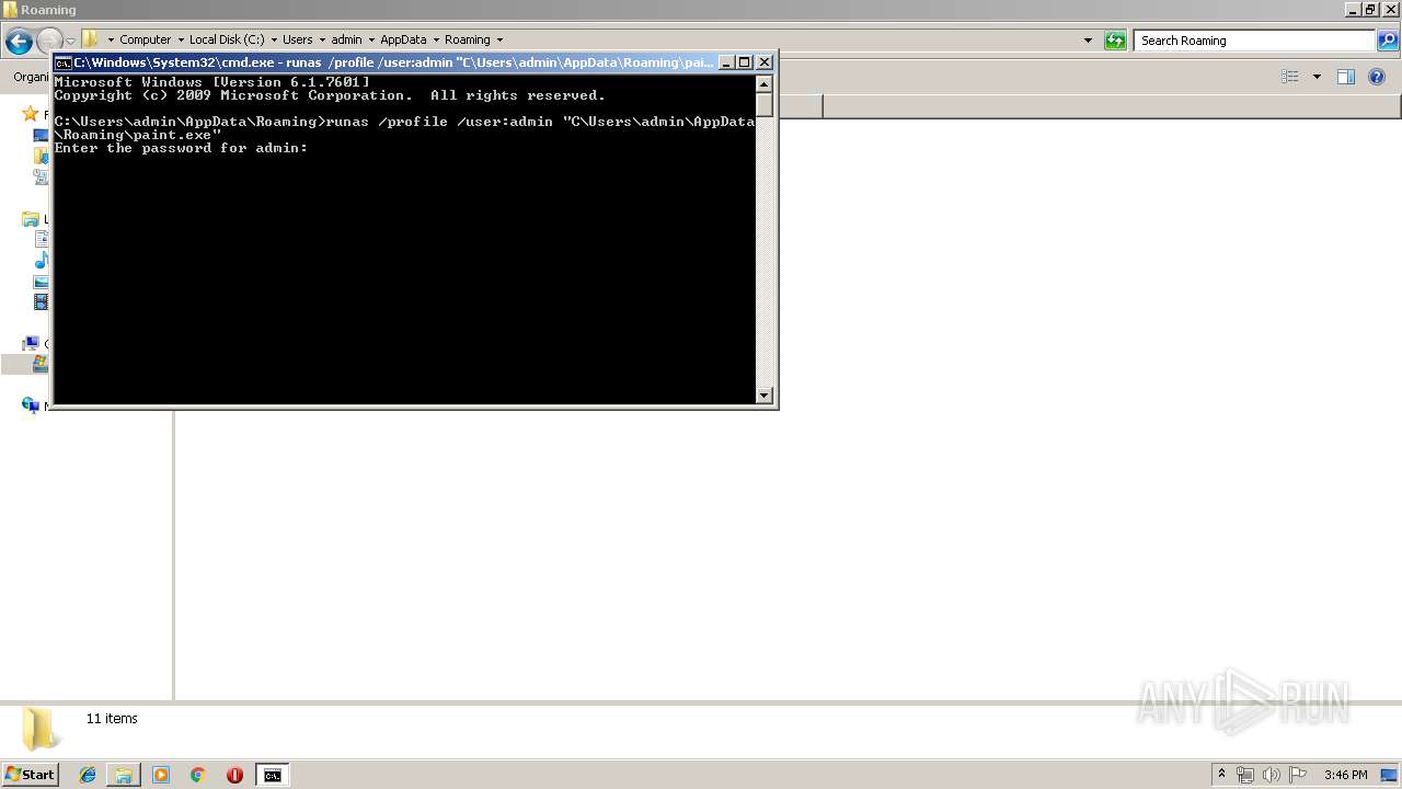 Malware analysis C\Users\admin\AppData\Roaming\Paint.exe No threats detected ANY.RUN