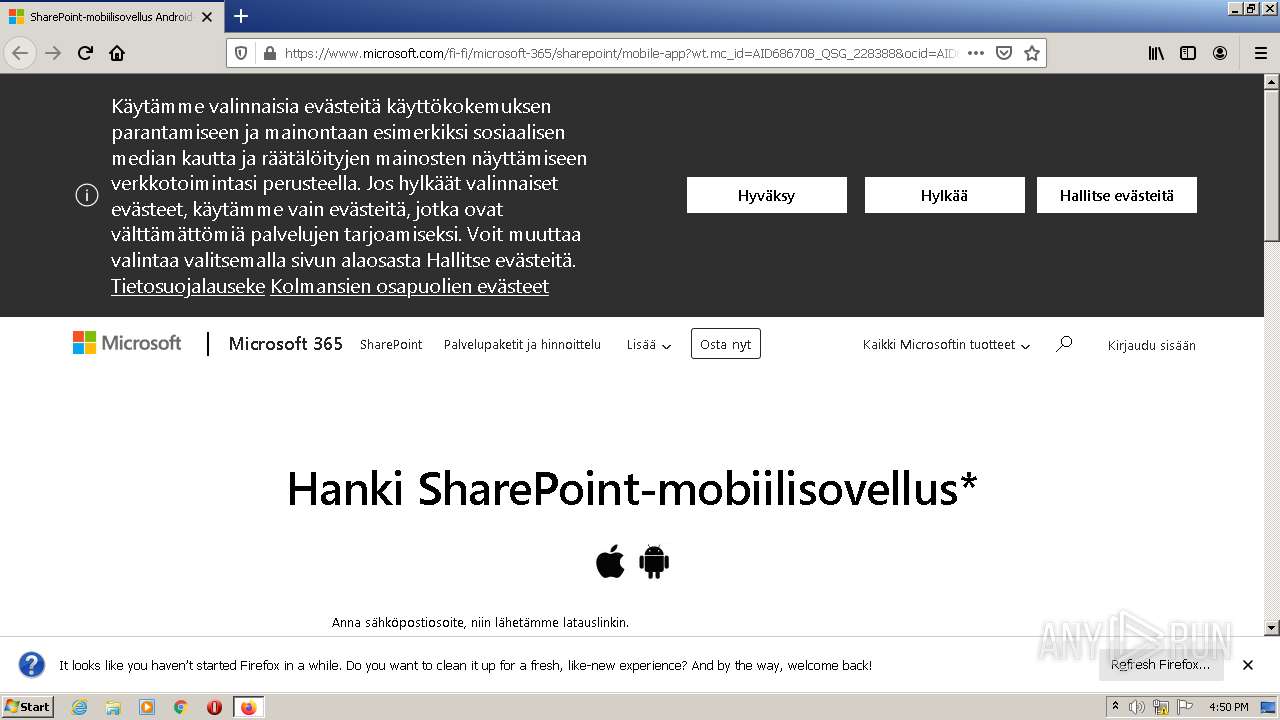 Malware analysis  :443/api/v2/tracking/method/Click?mi=lZ9Iau7rtEW4c_cC1R8P3w&tc=SPMobileApp&cs=135205e64f1f544f0e0b4de2ce1e846c8294f16ad657856e46544897f758a716&ru=https%3a%2f%%2fgetspmsiteemail  Malicious ...