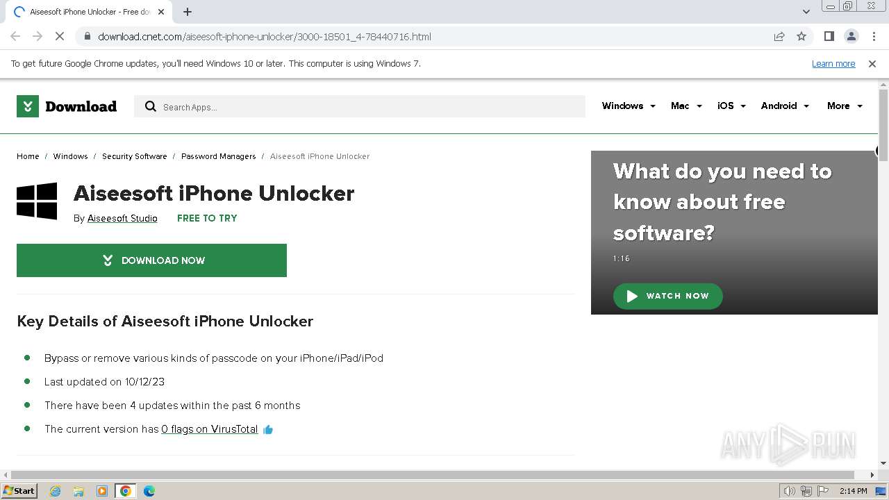 Malware analysis https://download.cnet.com/aiseesoft-iphone 