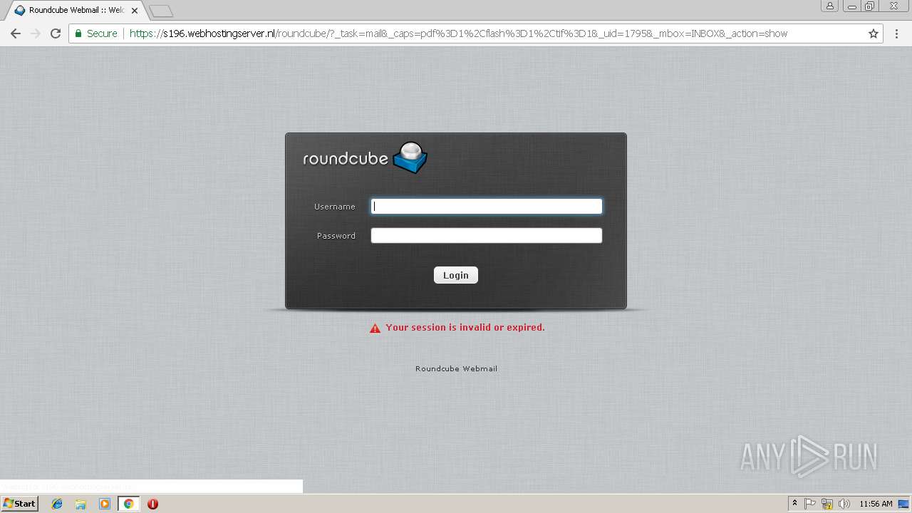 Malware analysis https://s196.webhostingserver.nl/roundcube/?_task=mail ...