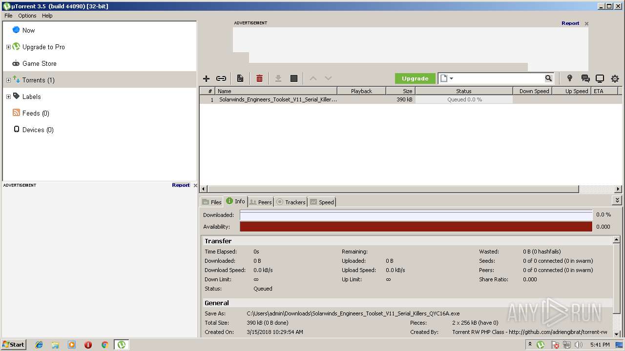 Solarwinds standard toolset