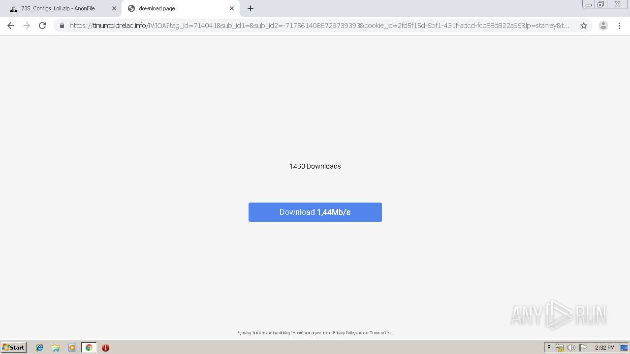 Https Anonfile Com F0m19bjen2 735 Configs Loli Zip Any Run Free Malware Sandbox Online