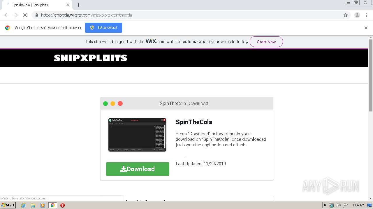 Https Snipcola Wixsite Com Snipxploits Spinthecola Any Run Free Malware Sandbox Online - speed hack roblox download free new roblox exploit hack bubble mad city fly speed hack free download 2019 03 29