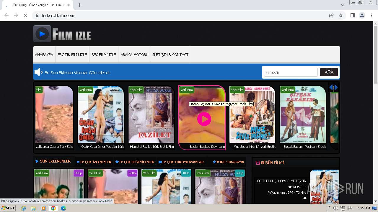 Malware analysis www.turkerotikfilm.com Malicious activity | ANY.RUN -  Malware Sandbox Online