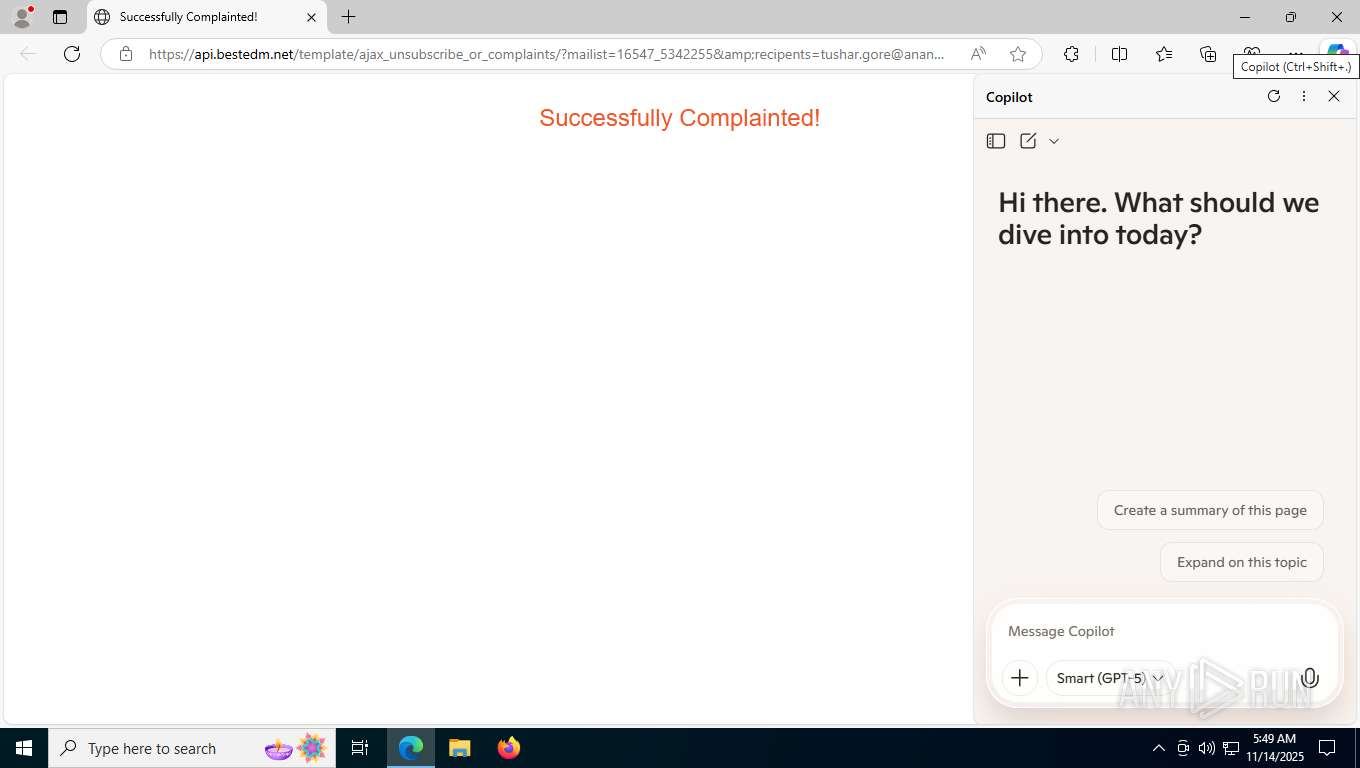 Malware analysis https://count.linzhiyin.com/template/ajax_unsubscribe ...