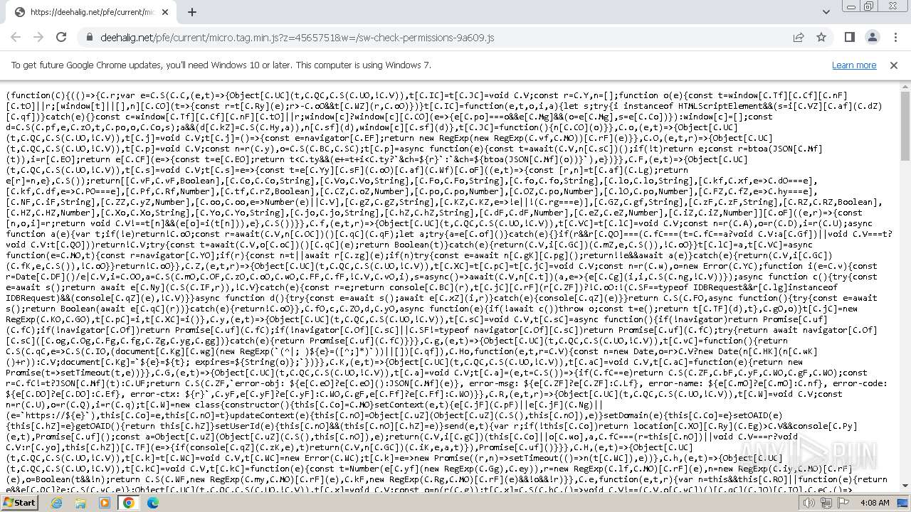 Malware analysis https://deehalig.net/pfe/current/micro.tag.min.js?z ...