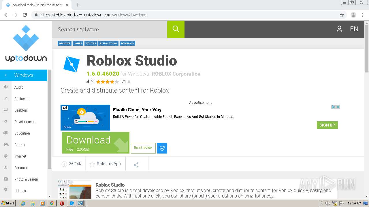 Https Roblox Studio En Uptodown Com Windows Any Run Free Malware Sandbox Online - roblox find type of userdata