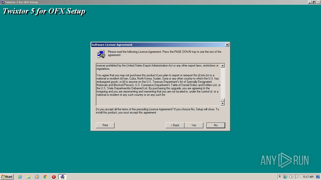 Malware analysis Twixtor5.11OFXInstall.exe Malicious activity 
