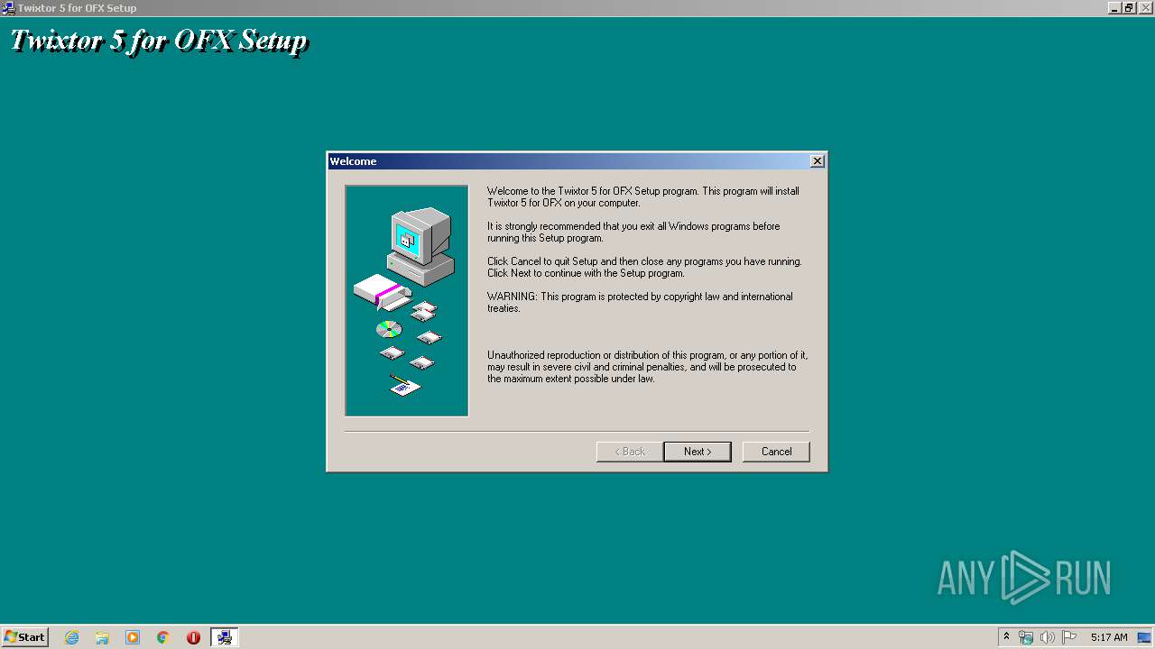 Malware analysis Twixtor5.11OFXInstall.exe Malicious activity 