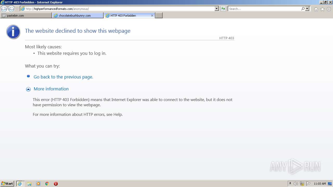 Malware analysis Malicious activity