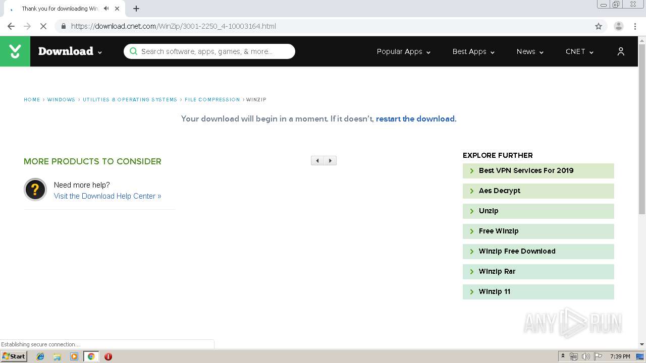 Download Cnet Com Winzip 3000 2250 4 Html Any Run Free Malware Sandbox Online