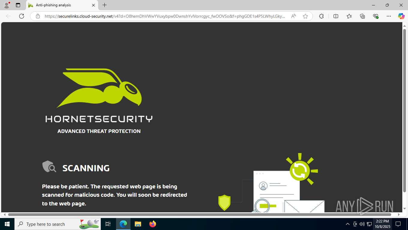 Malware analysis https://atpscan.global.hornetsecurity.com/?d ...