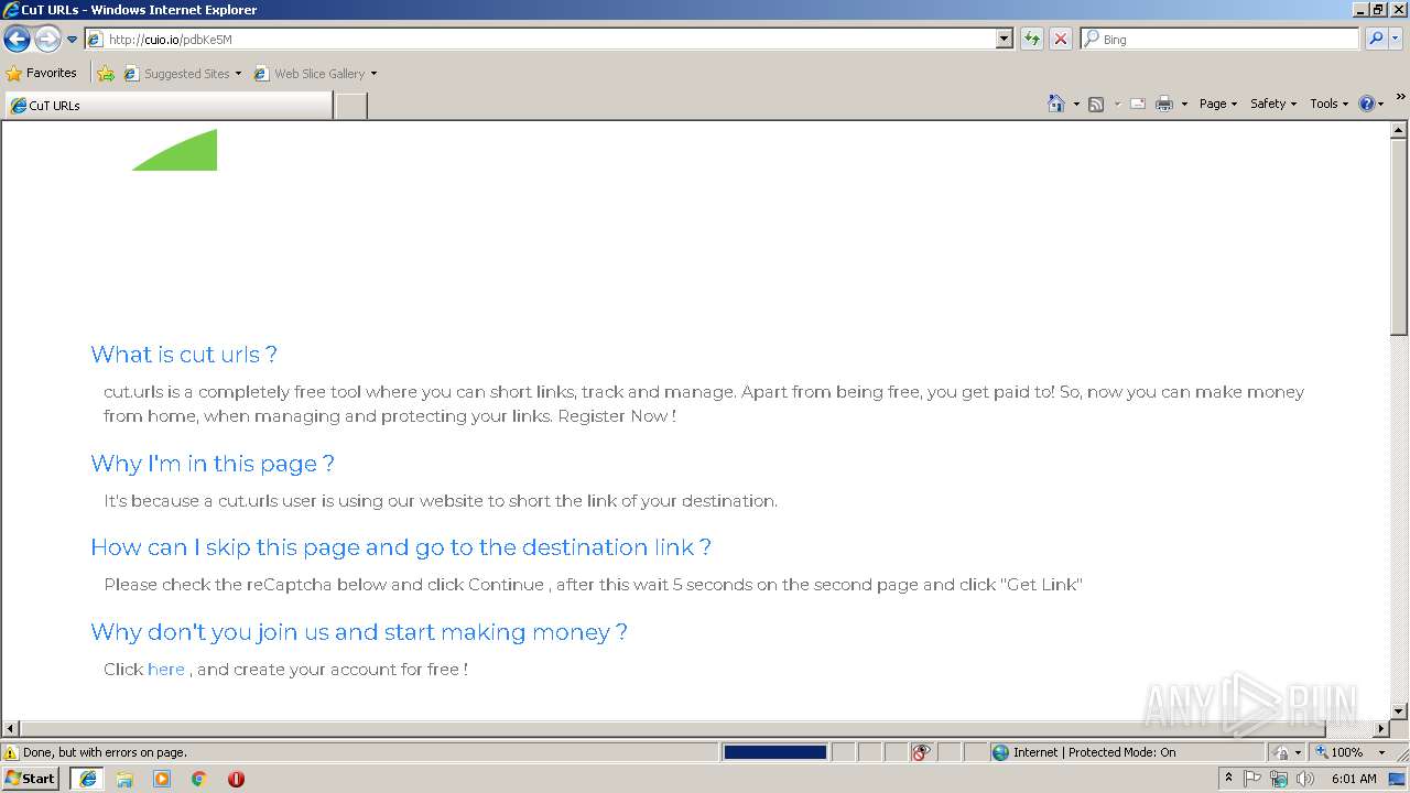 Malware analysis http:cuon.iopdbKe5M Malicious activity | ANY.RUN -  Malware Sandbox Online