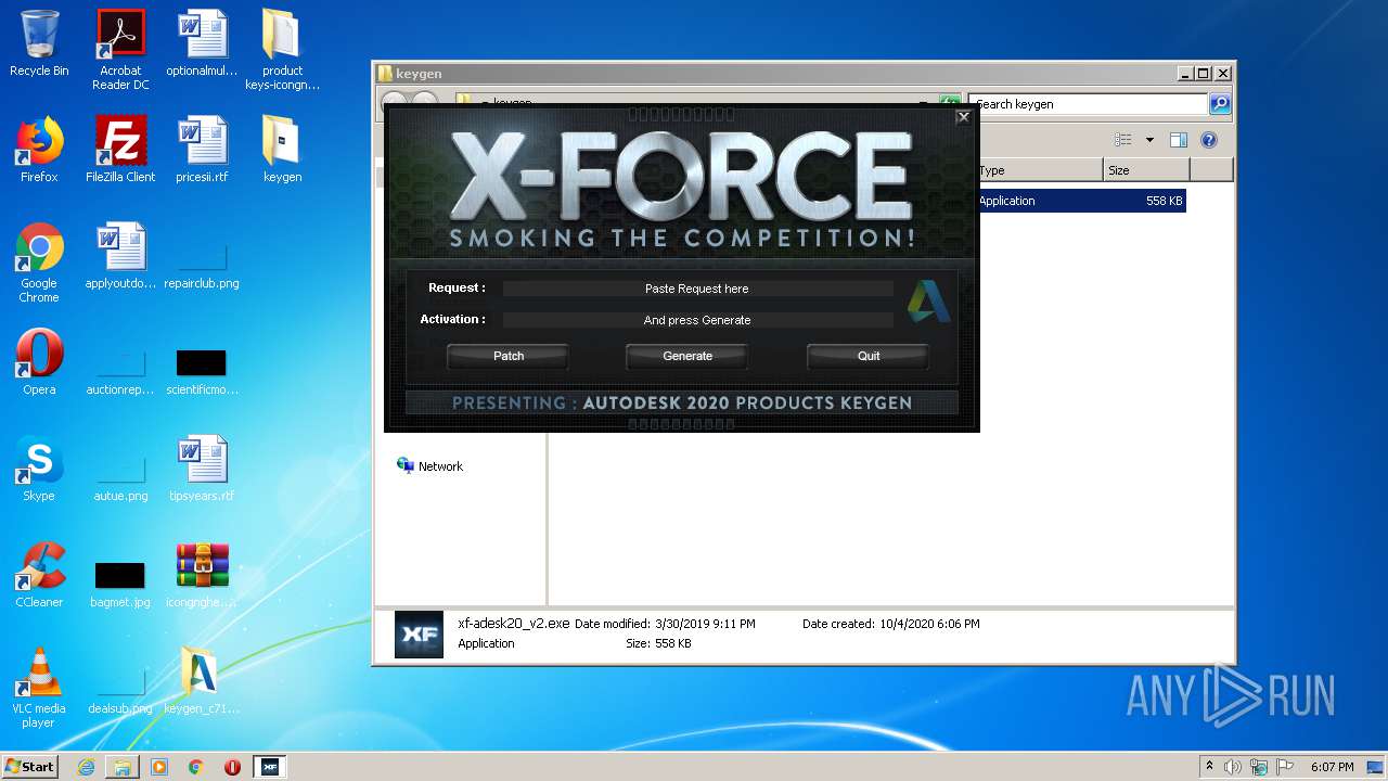Malware analysis icongnghe.com.xforce.v2.keygen.Autodesk.2020.rar Malicious  activity | ANY.RUN - Malware Sandbox Online