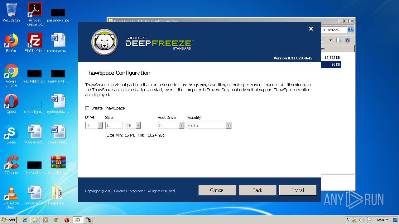 Malware analysis Deep.Freeze.8.31.020.4642.Standard.rar Malicious activity