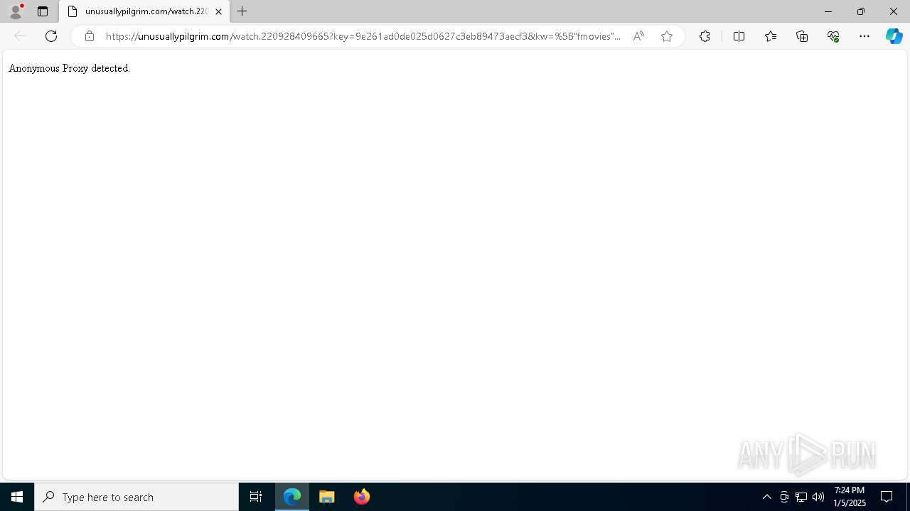 Malware analysis https://unusuallypilgrim.com/watch.220928409665?key ...