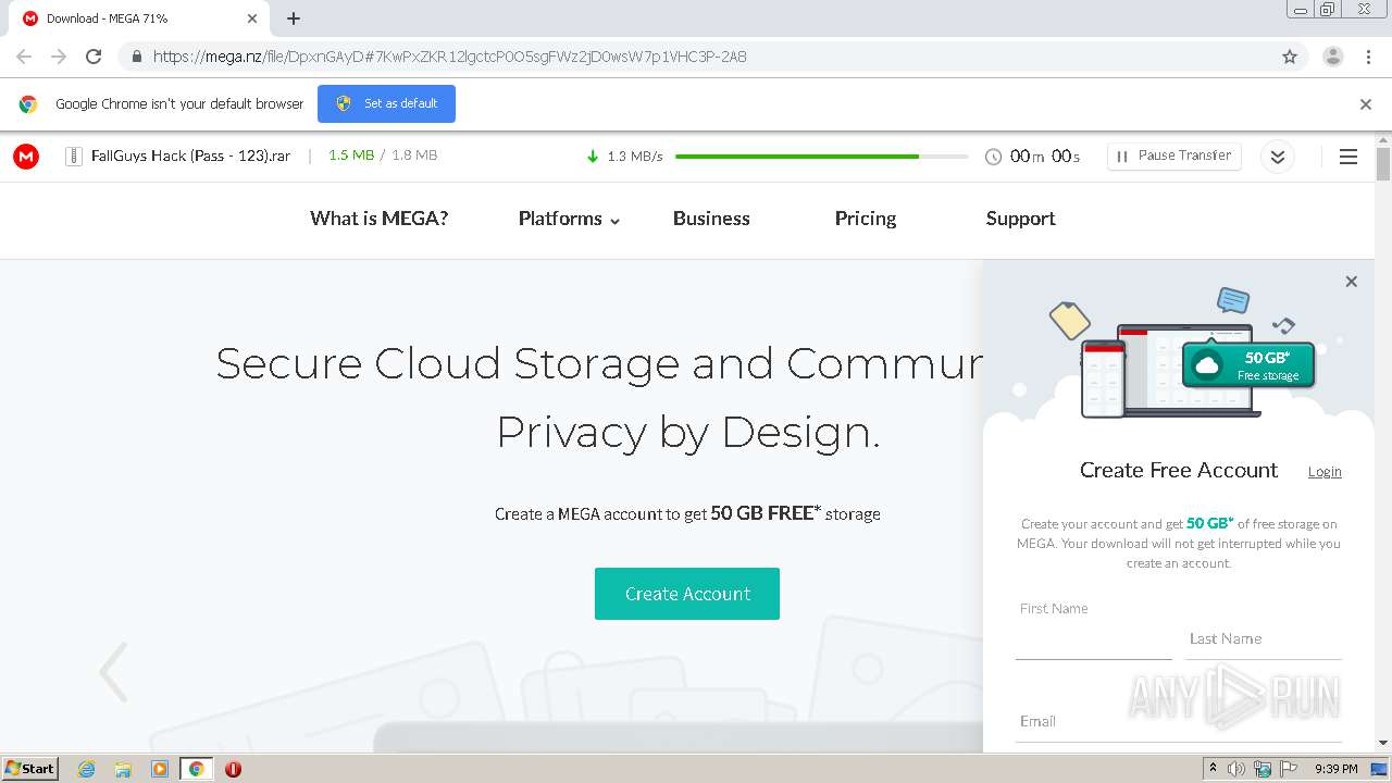 Malware analysis https//mega.nz/file/DpxnGAyD