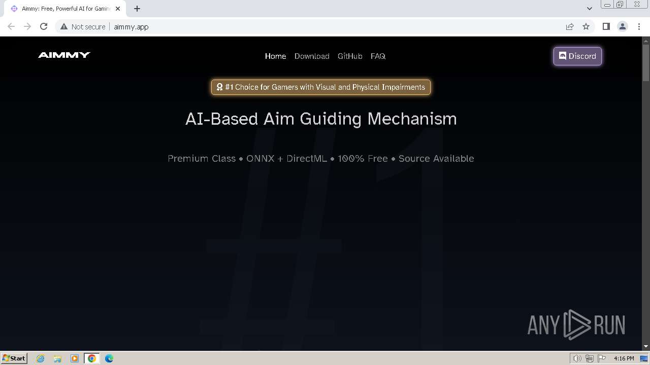 Malware analysis aimmy.app Malicious activity | ANY.RUN - Malware ...