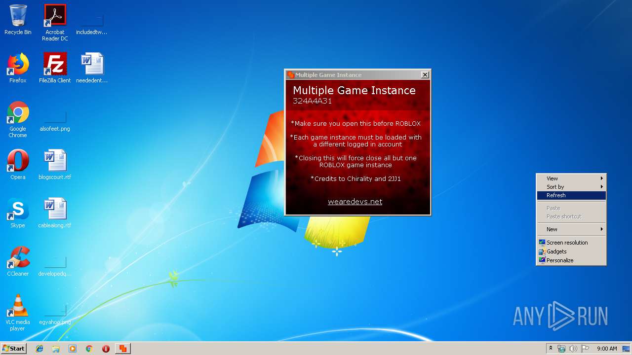 Analysis multiple roblox exe md5 aed655395747a6602479f6032d3c099f no