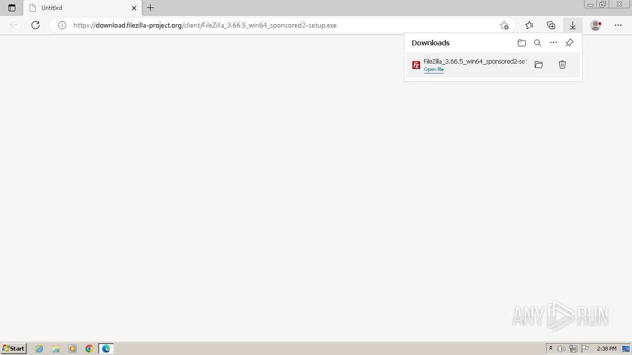 Malware analysis https download filezilla project client