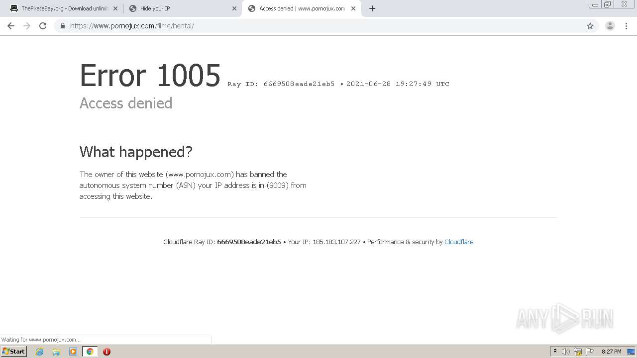 Malware analysis https://thepiratbait.com Malicious activity | ANY.RUN -  Malware Sandbox Online
