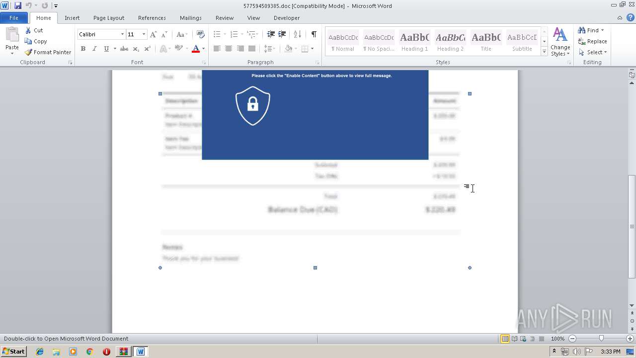 Malware analysis MALWARE SAMPLE.zip Malicious activity | ANY.RUN ...