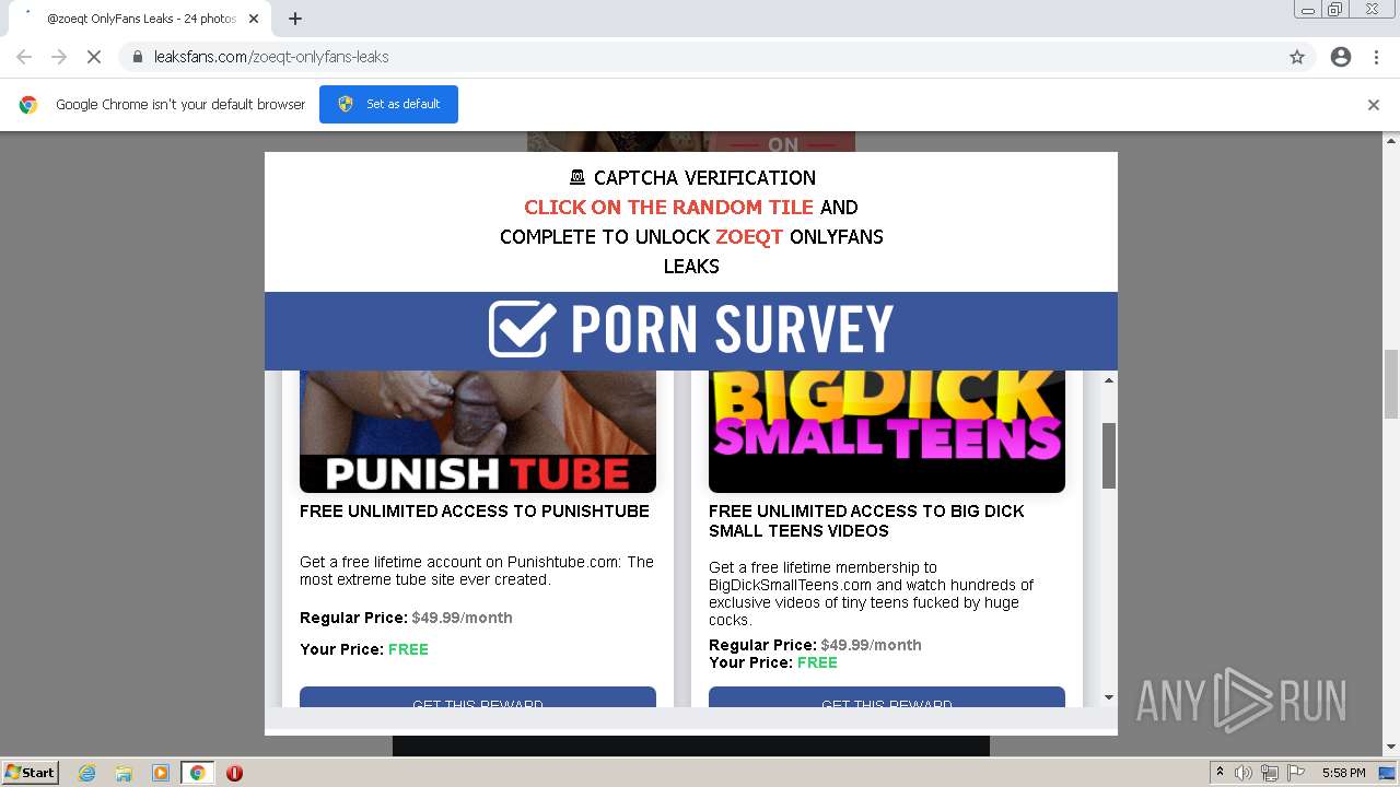 Malware analysis https://leaksfans.com/zoeqt-onlyfans-leaks Malicious  activity | ANY.RUN - Malware Sandbox Online