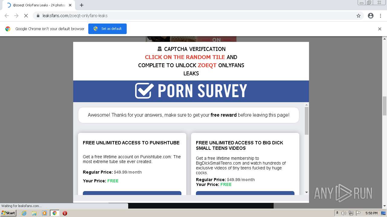 Malware analysis https://leaksfans.com/zoeqt-onlyfans-leaks Malicious  activity | ANY.RUN - Malware Sandbox Online