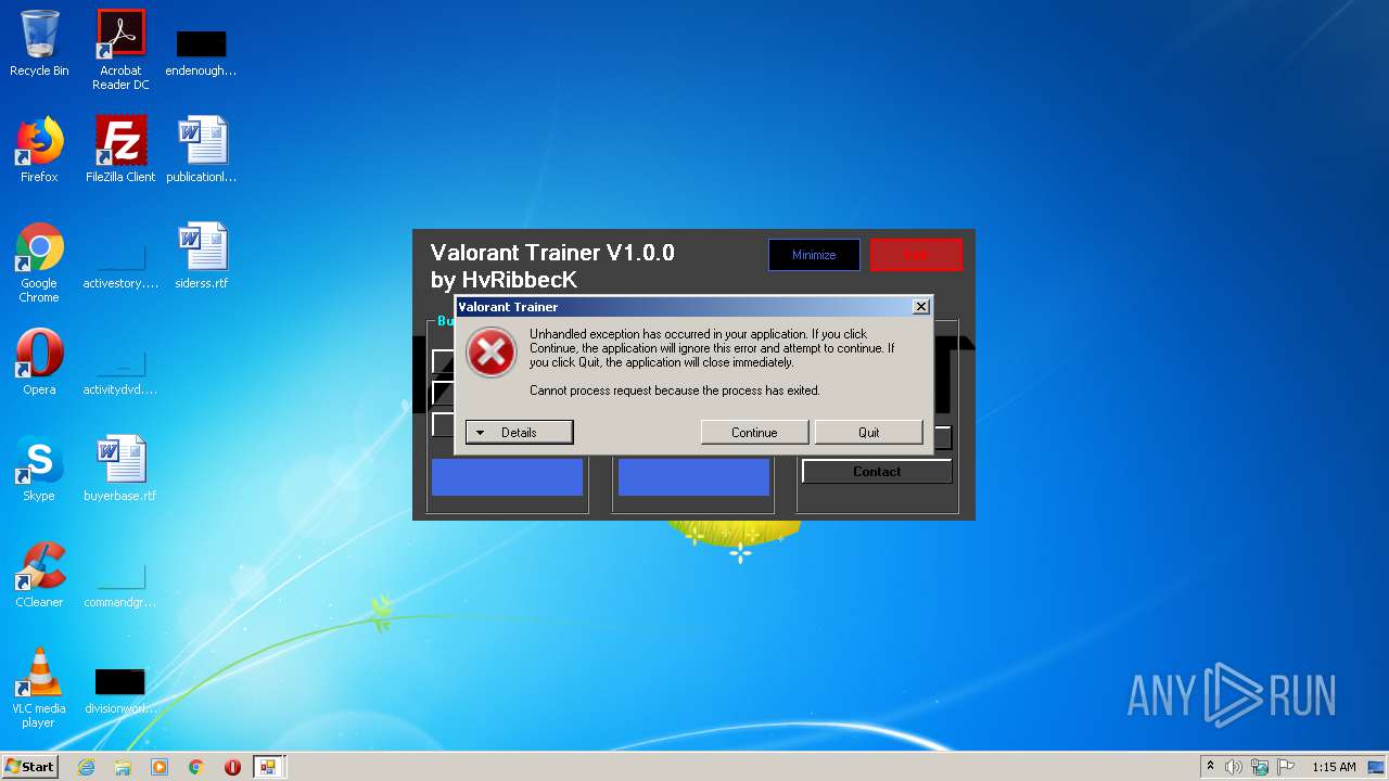 Malware analysis Valorant Spoofer.exe Malicious activity | ANY.RUN ...