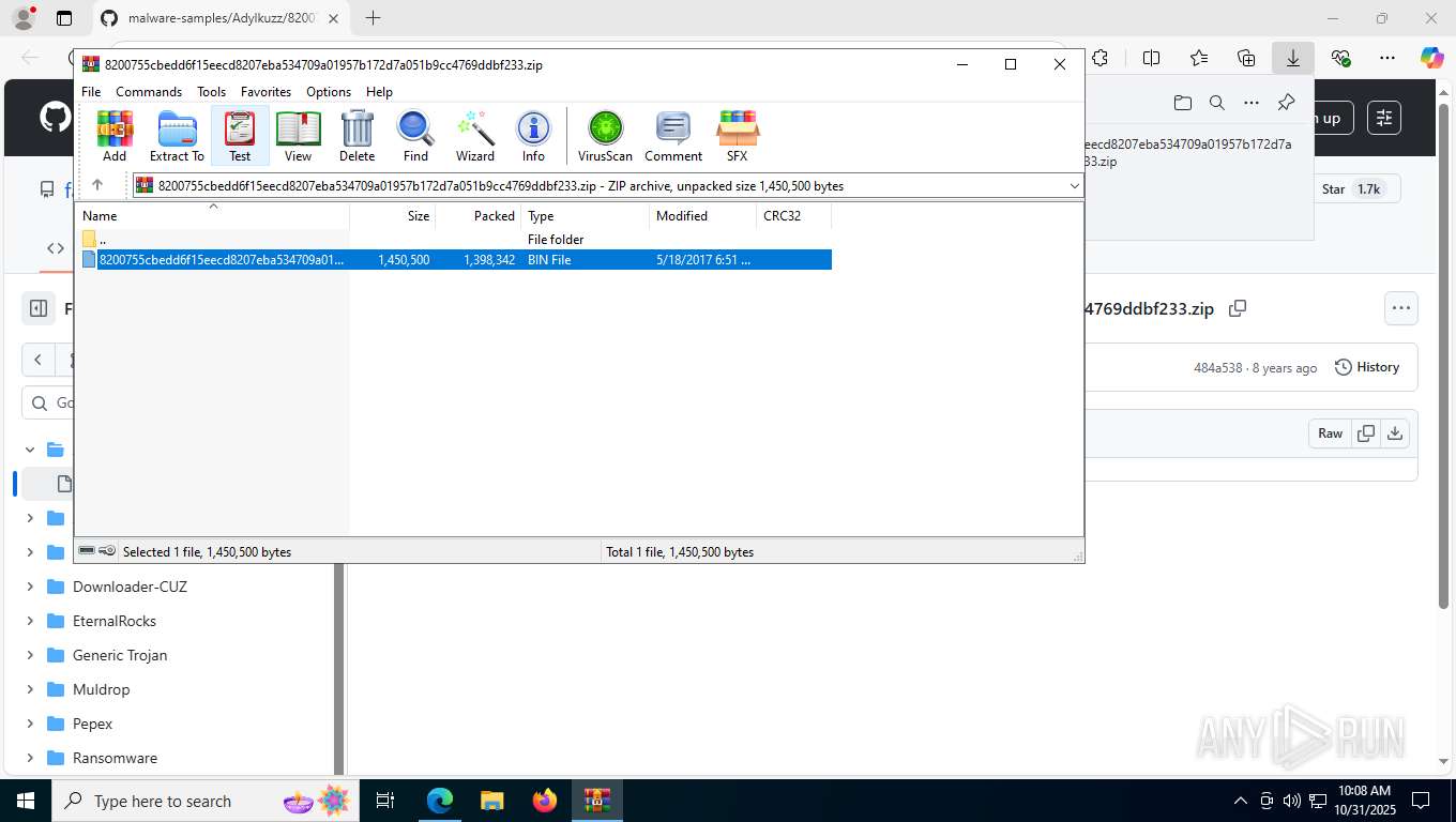 Malware analysis https://github.com/fabrimagic72/malware-samples/blob ...