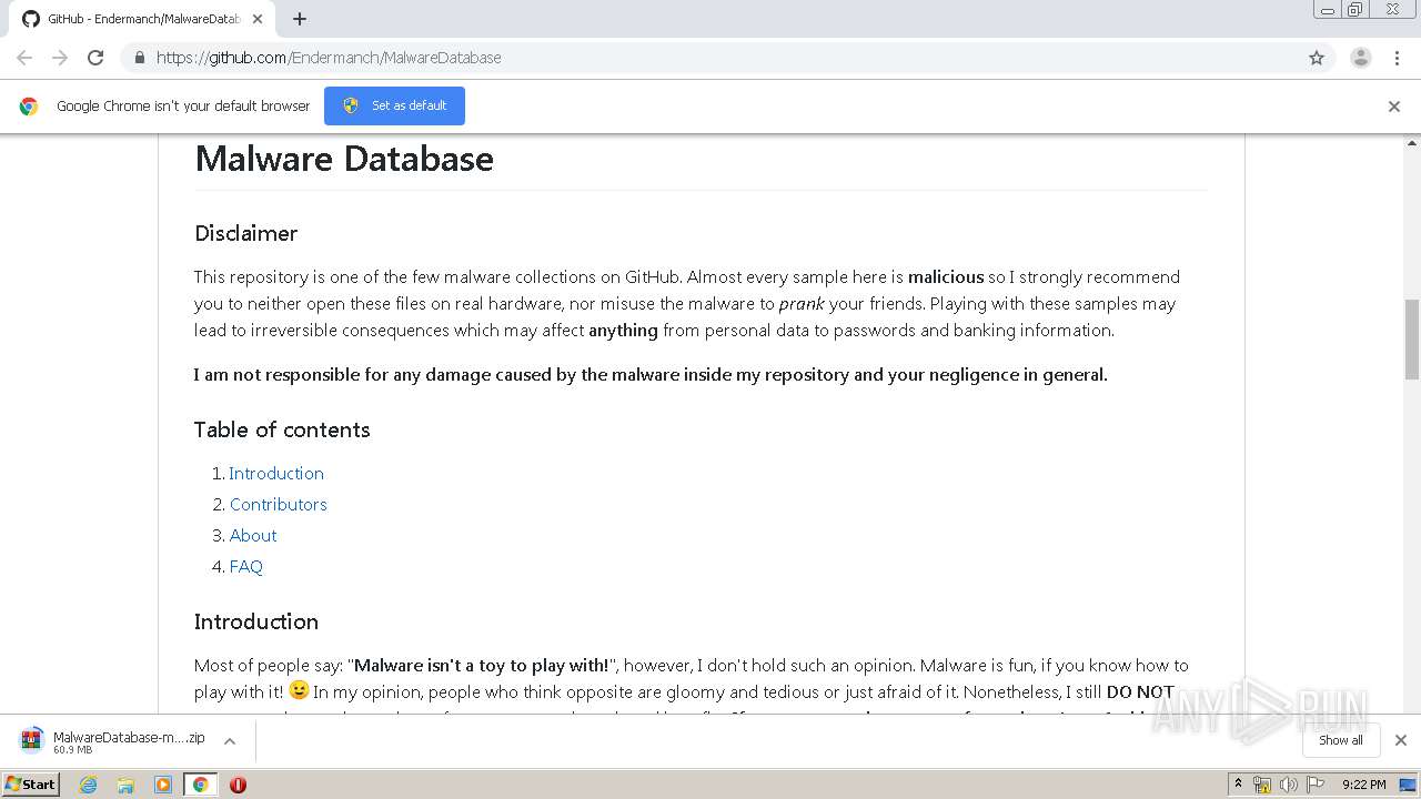 Malware Analysis Https://github.com/Endermanch/MalwareDatabase ...