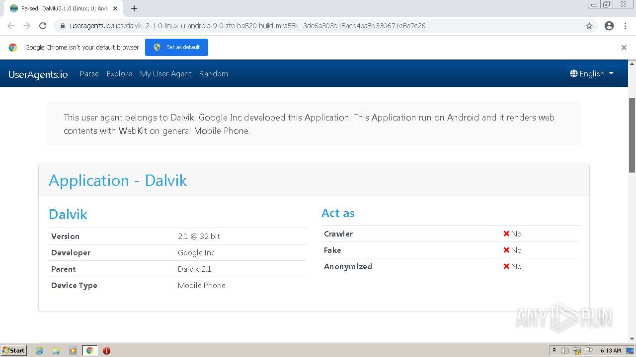 Malware analysis https://useragents.io/uas/dalvik-2-1-0-linux-u-android ...