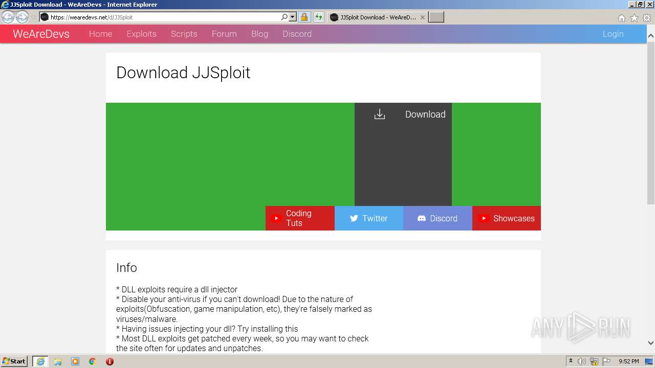 Https Wearedevs Net D Jjsploit Any Run Free Malware Sandbox Online - dll injector roblox jjsploit