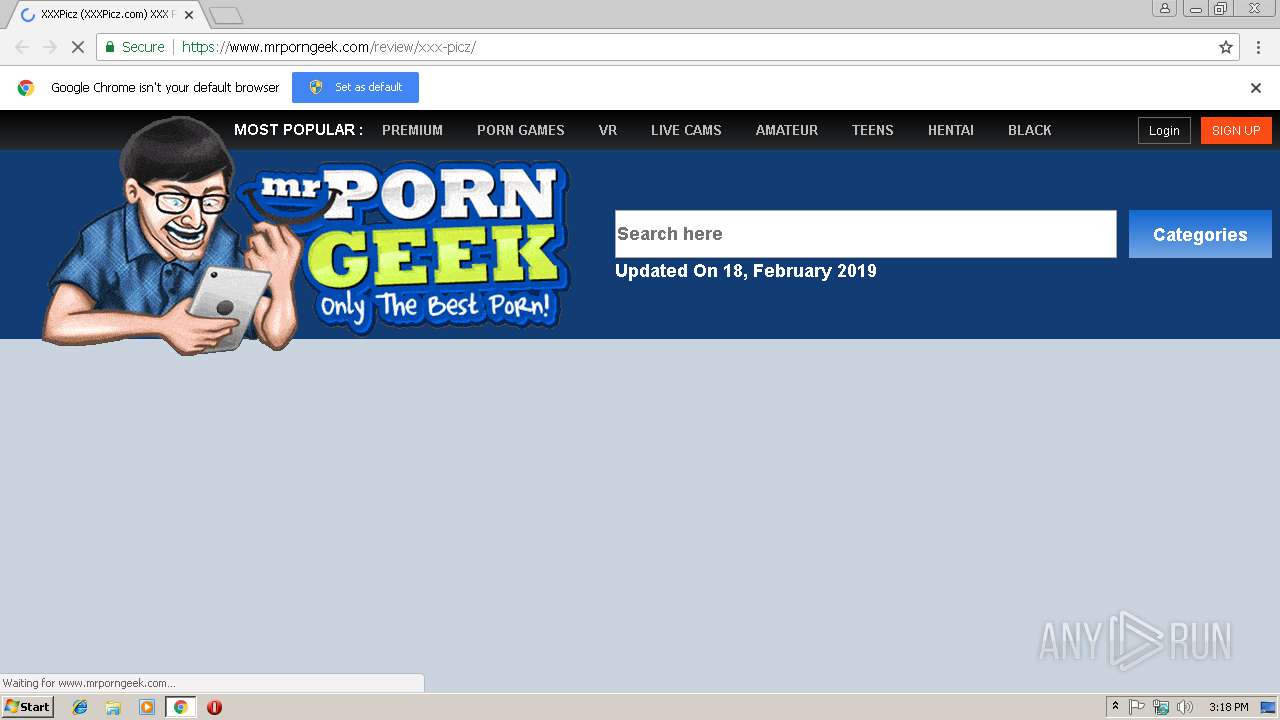 Malware analysis www.mrporngeek.comreviewxxx-picz No threats  detected | ANY.RUN - Malware Sandbox Online