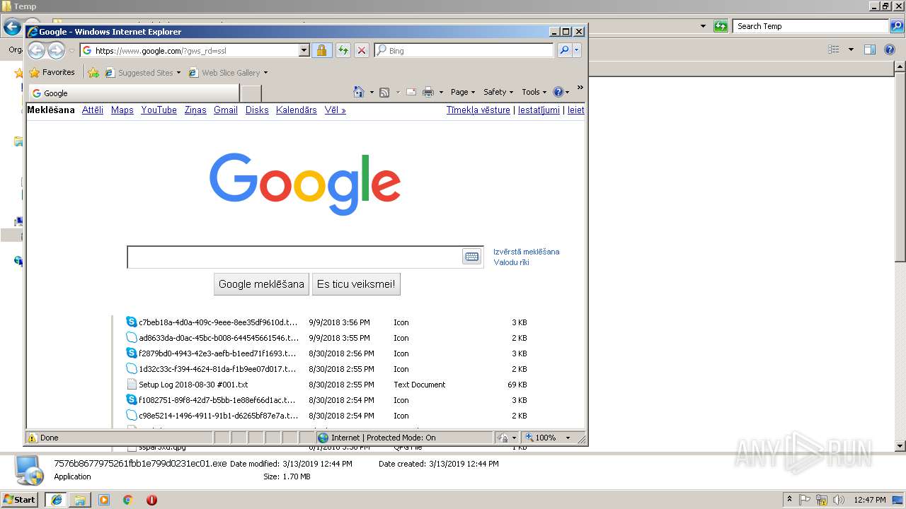 Malware analysis 7576b8677975261fbb1e799d0231ec01.exe Malicious ...
