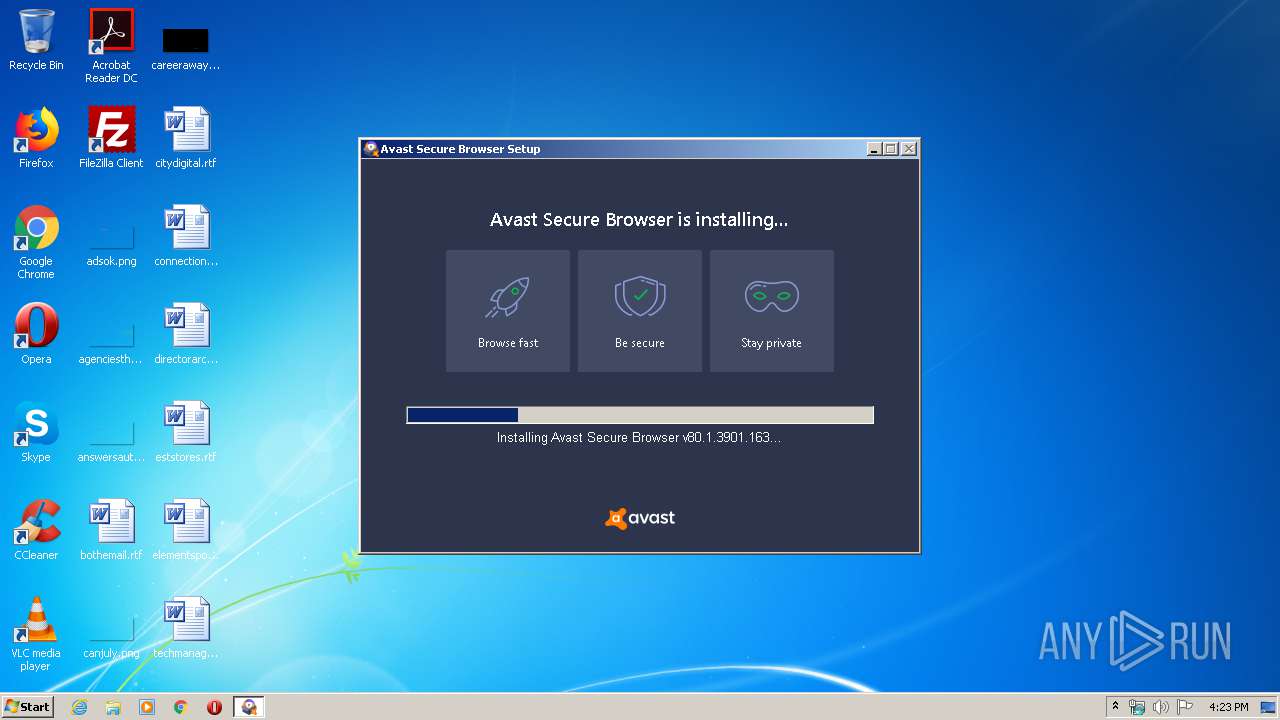 Cdn Download Avastbrowser Com Avast Avast Secure Browser Setup Exe Any Run Free Malware Sandbox Online