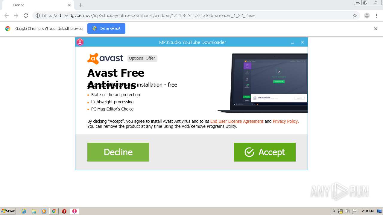 unverified avast server certificate