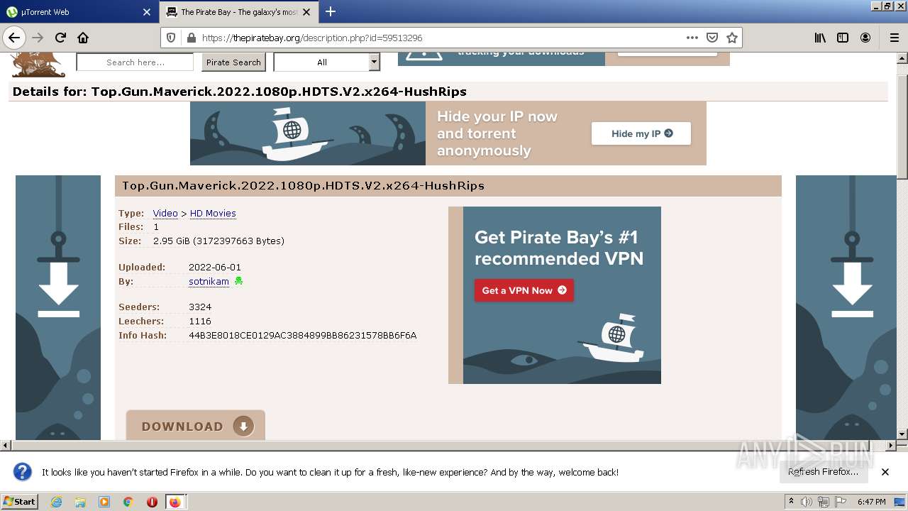 Malware analysis www.utorrent.comweb Malicious activity | ANY.RUN  - Malware Sandbox Online