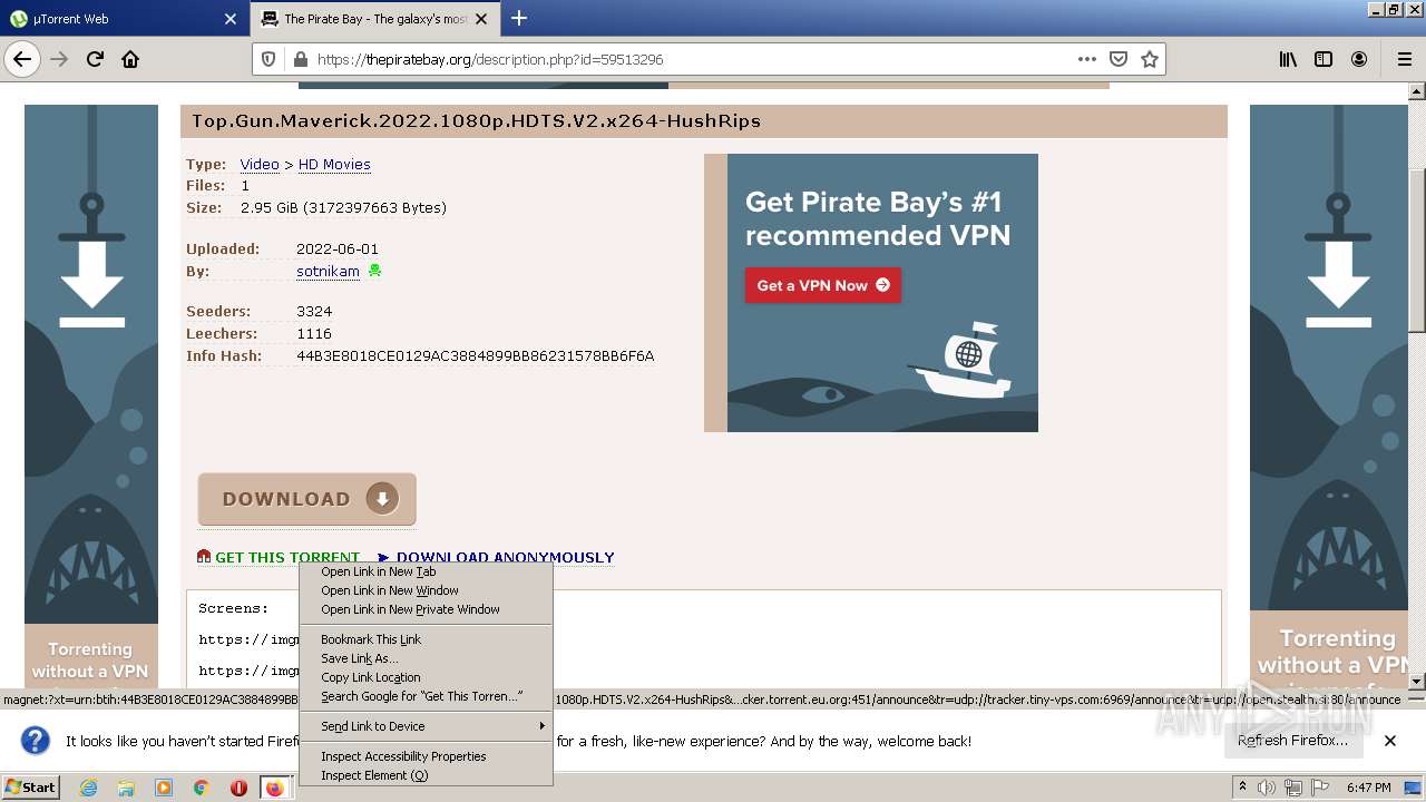 Malware analysis www.utorrent.comweb Malicious activity | ANY.RUN  - Malware Sandbox Online