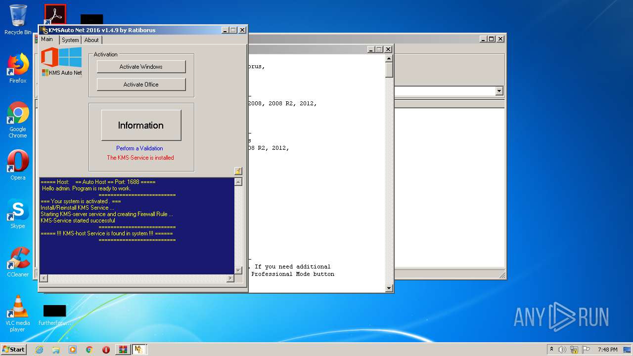Malware analysis KMSAuto Net 2016 1.4.9 Portable + 1.5.1.zip Malicious  activity | ANY.RUN - Malware Sandbox Online