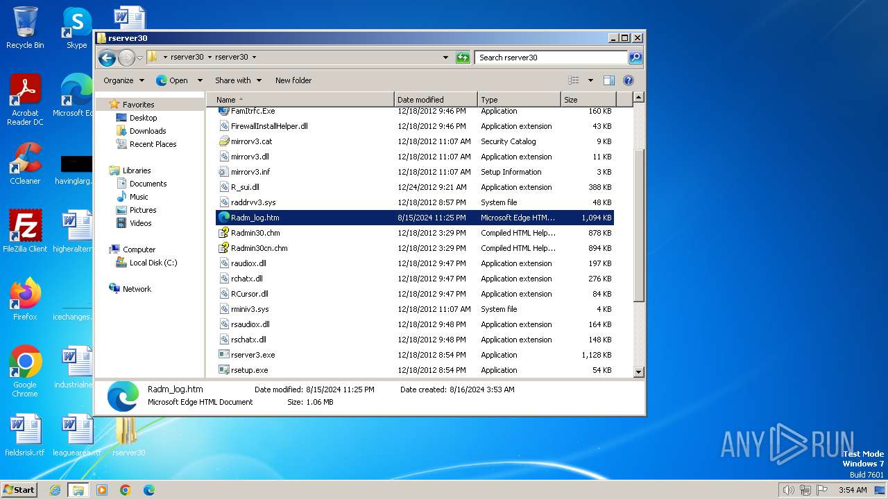 Malware analysis rserver30.zip Malicious activity | ANY.RUN - Malware ...