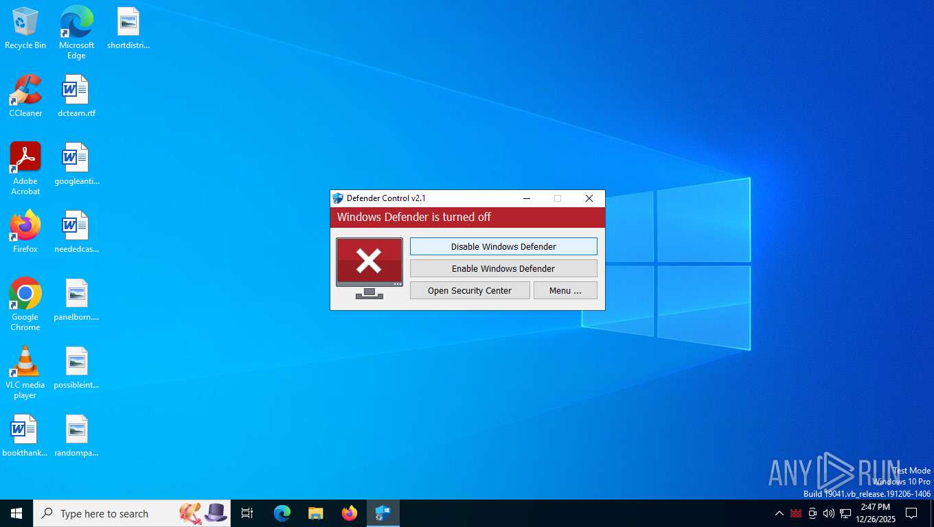 Malware analysis dControl.exe Malicious activity | ANY.RUN - Malware ...