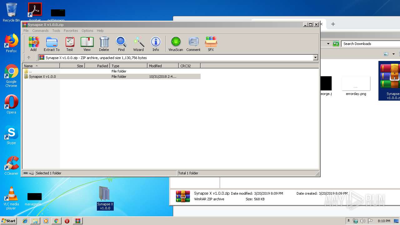Malware analysis Synapse X v22v2 by Darek159.rar No threats detected