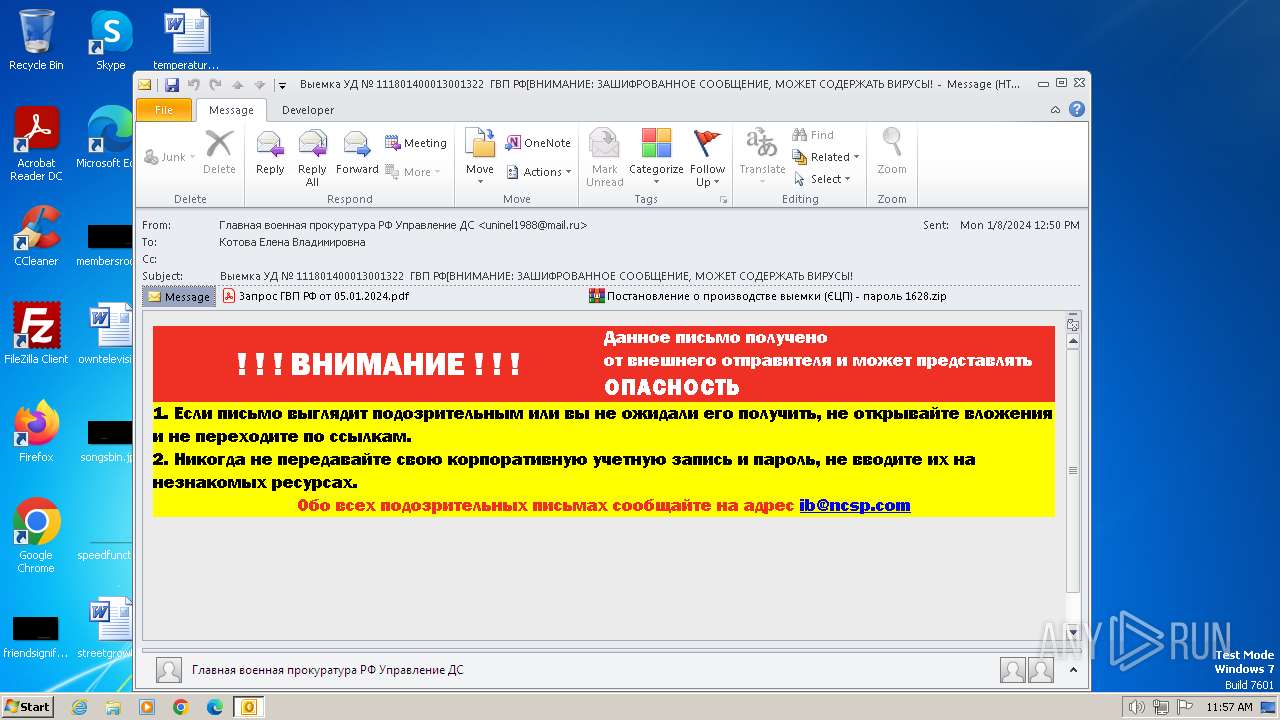 Malware Analysis Вирус.Msg Malicious Activity | ANY.RUN - Malware.