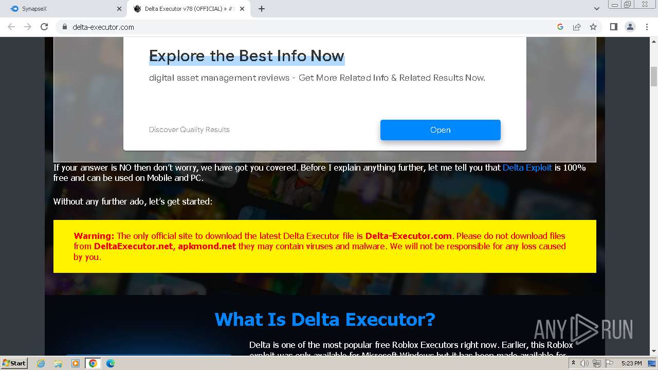 delta roblox executor pc