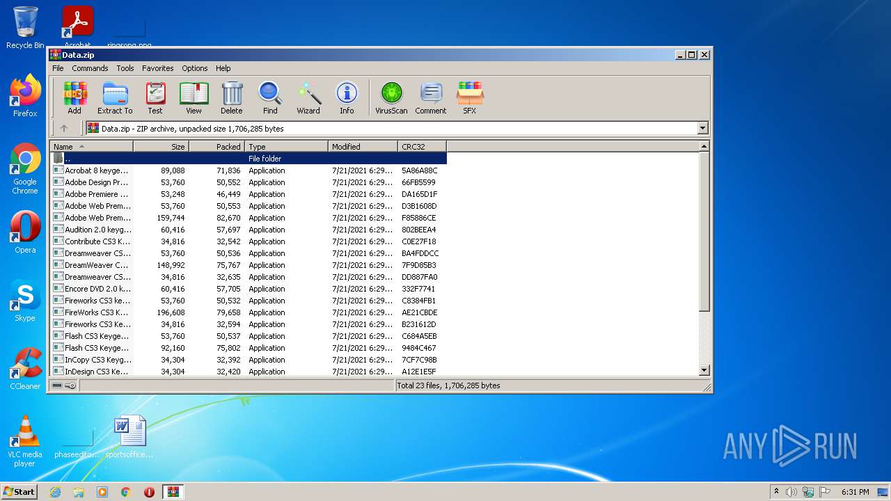 Malware analysis Data.zip Malicious activity | ANY.RUN - Malware Sandbox  Online